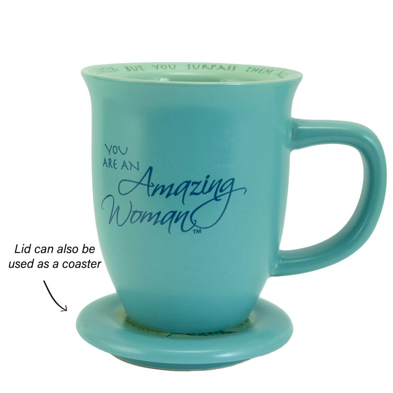 Abbey + CA Gift Abbey Gift Blue (Abbey & CA Gift) Amazing Woman Ceramic Mug & Coaster Set (57829) - Image 2